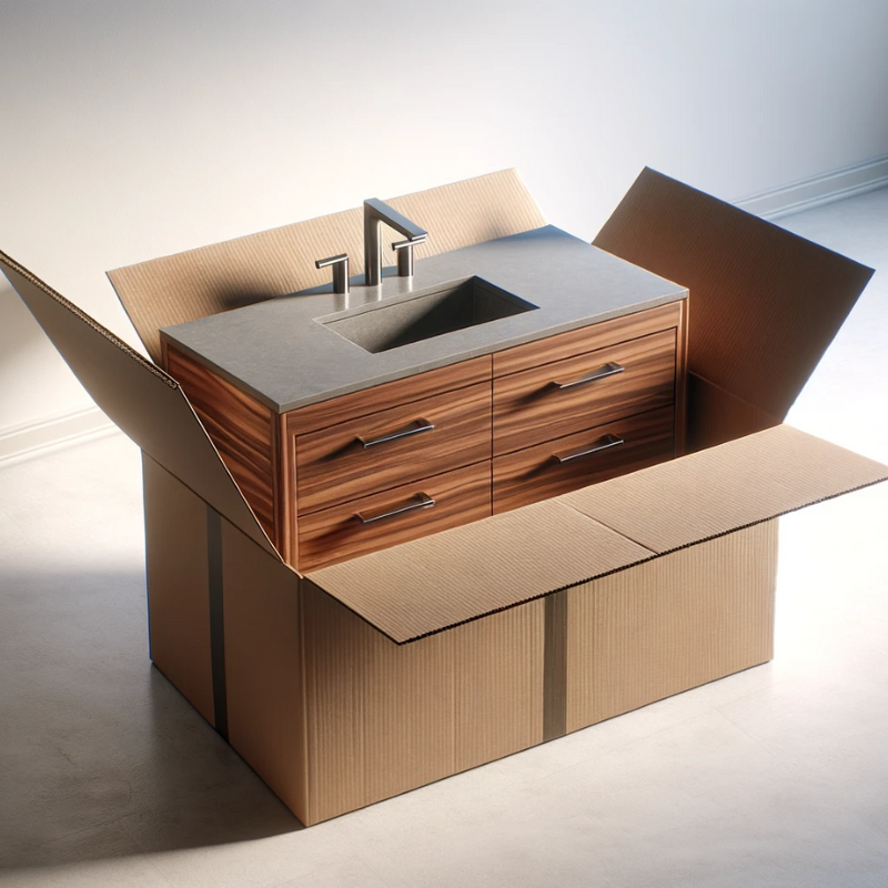 Meuble de salle de bain livré monté