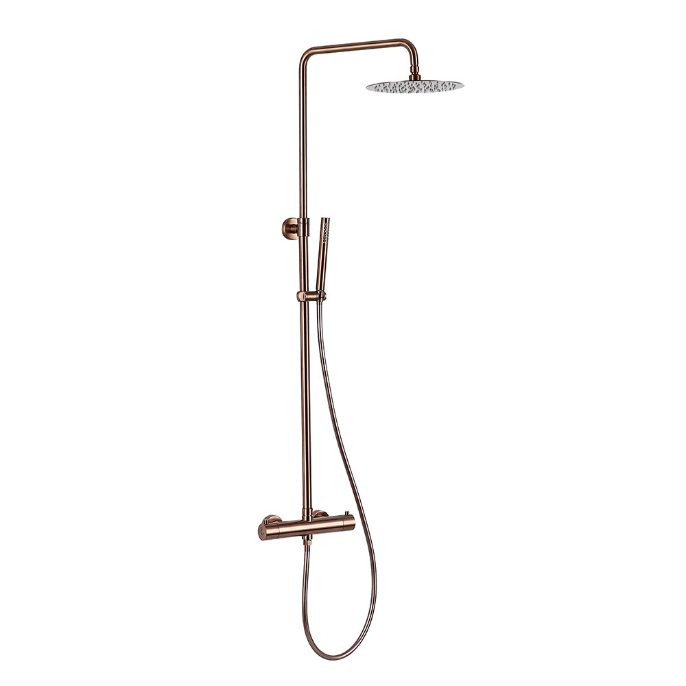 Colonne de douche thermostatique cuivre brossé - Bellegno