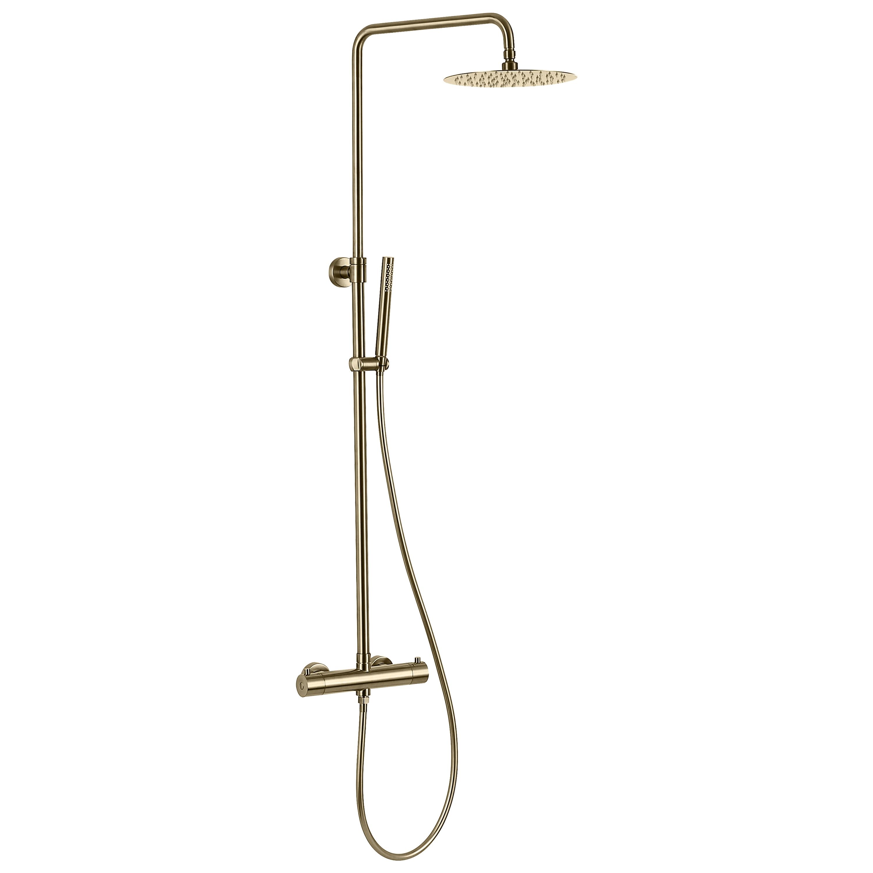 Colonne de douche thermostatique or brossé - Bellegno