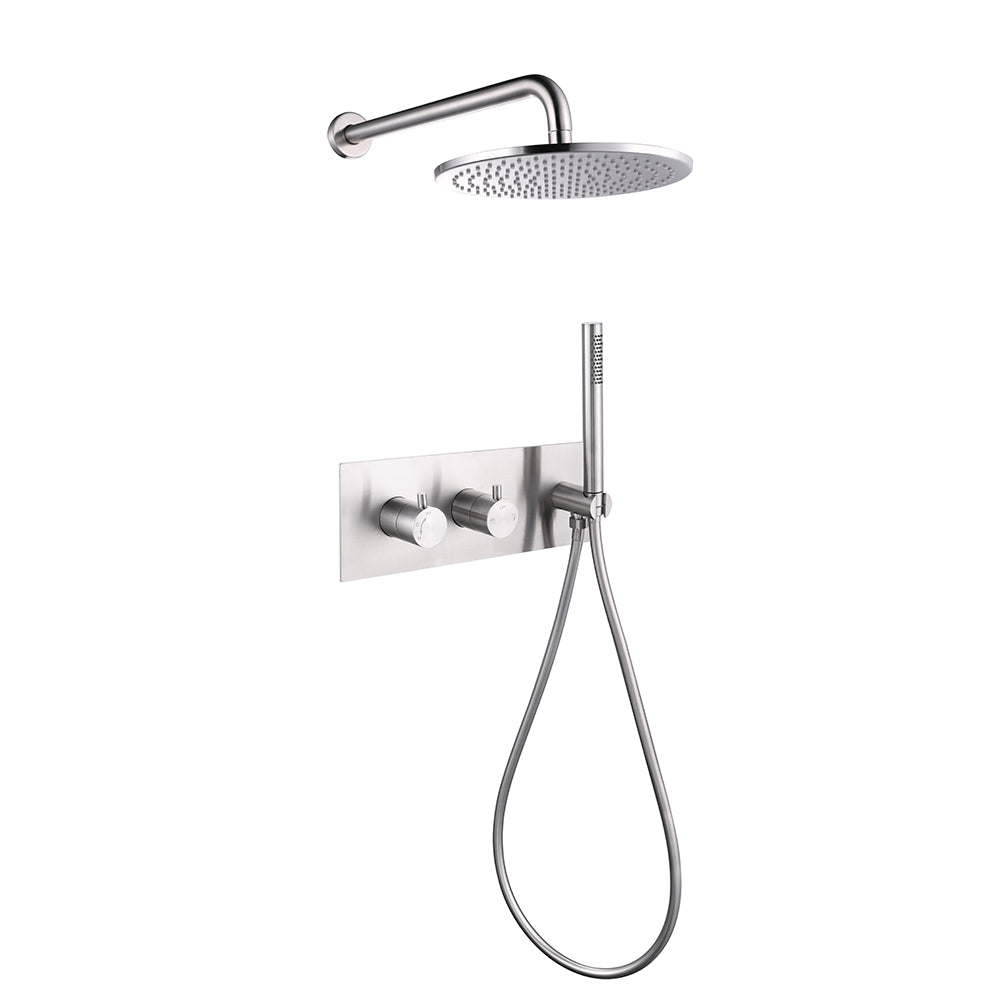 Colonne de douche encastrable acier brossé - Bellegno