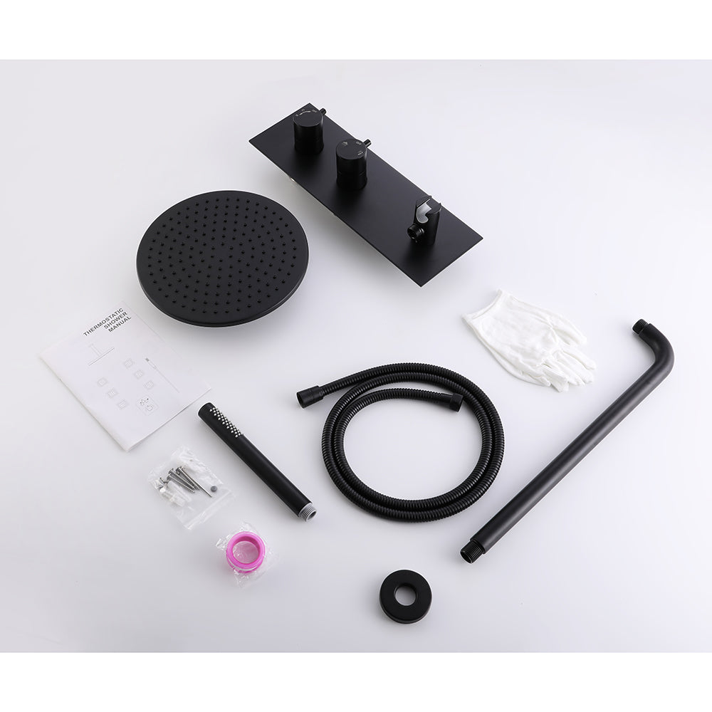 Composants colonne de douche noir mat - Bellegno