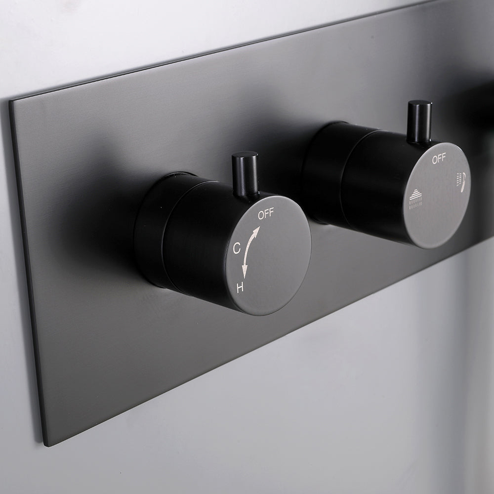 Mitigeurs colonne de douche encastrable noir mat - Bellegno
