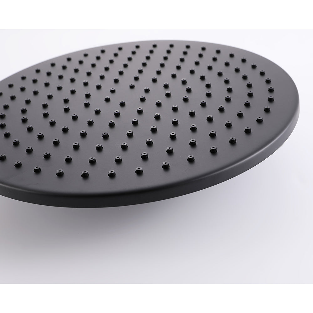Tête de douche colonne de douche encastrable noir mat - Bellegno