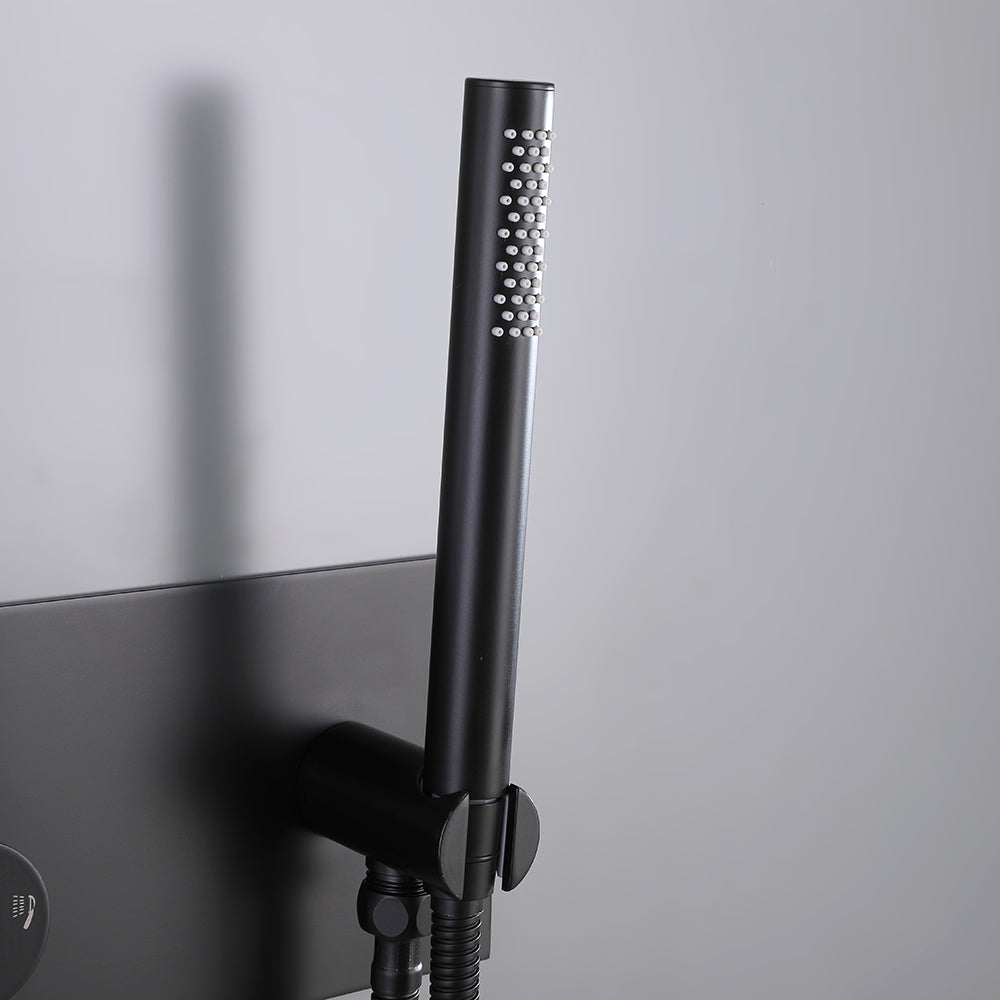 Douchette colonne de douche encastrable noir mat - Bellegno