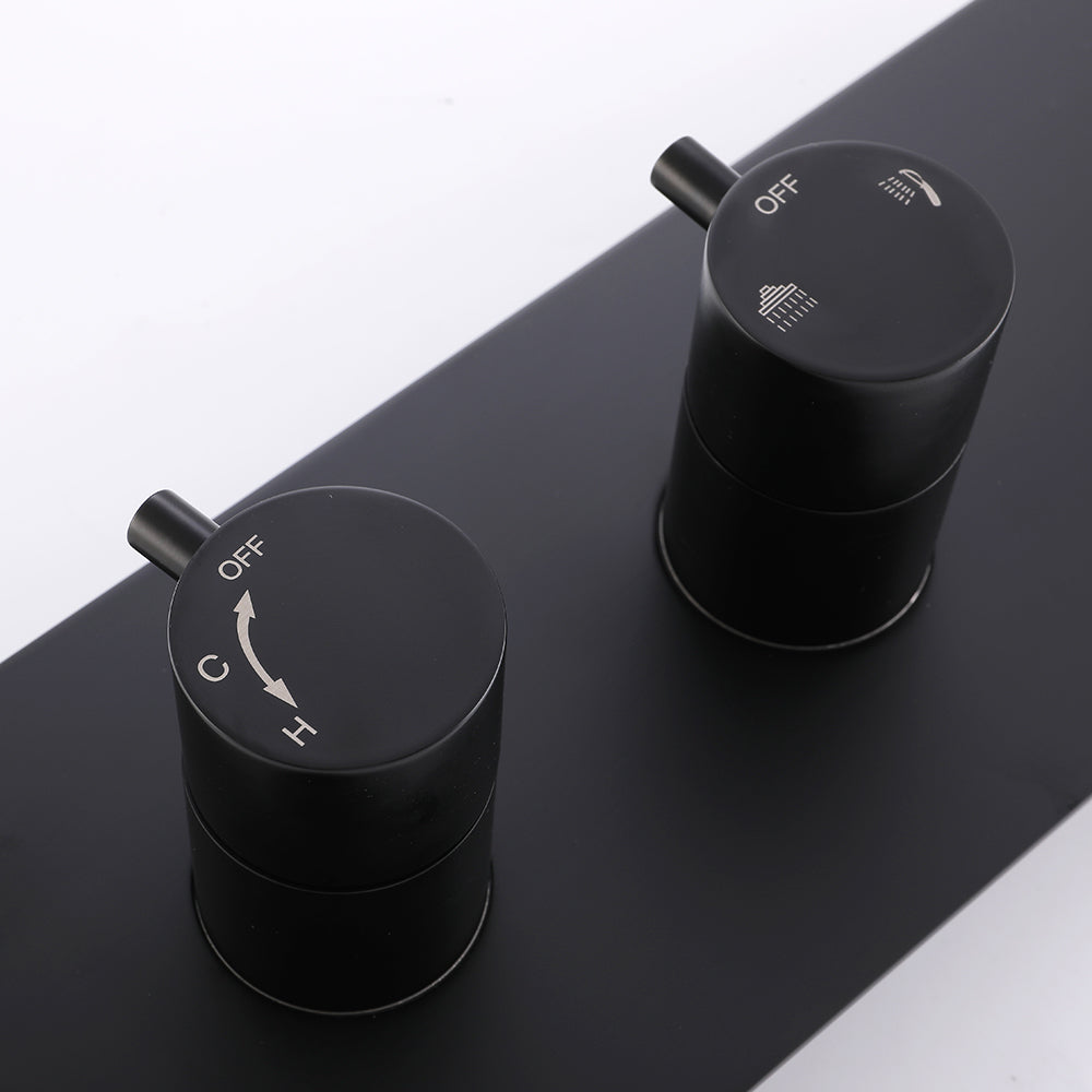 Mitigeur colonne de douche encastrable noir mat - Bellegno