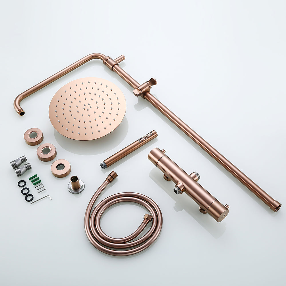 Composants colonne de douche Eleganza cuivre brossé - Bellegno