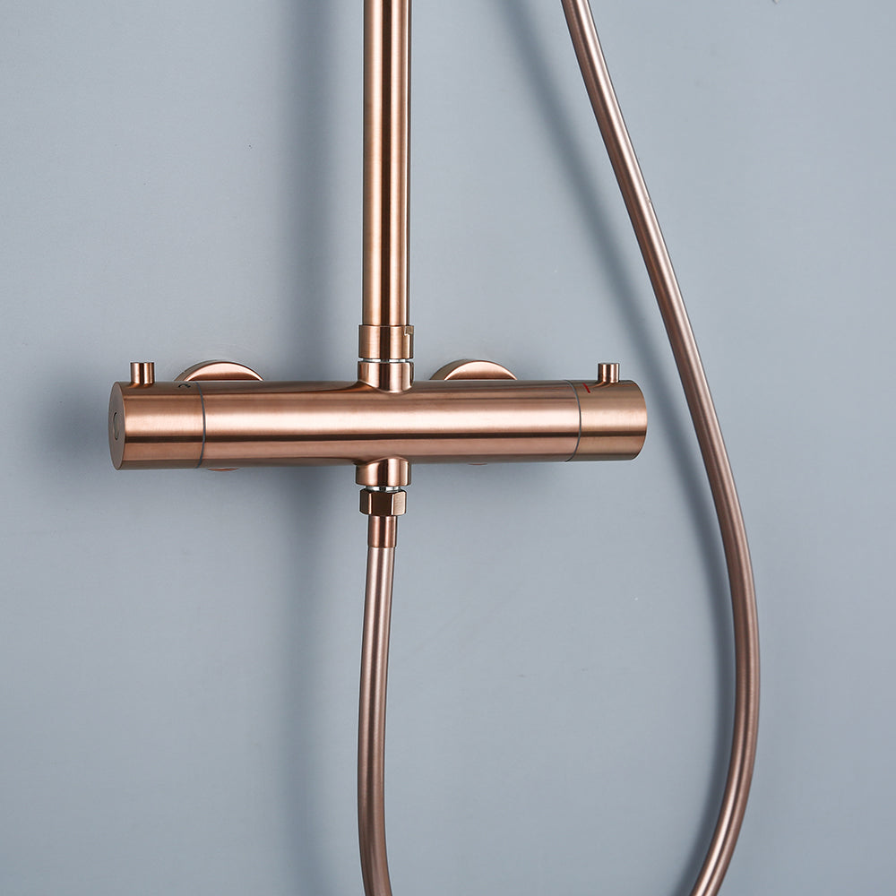 Mitigeur douche thermostatique cuivre brossé - Bellegno