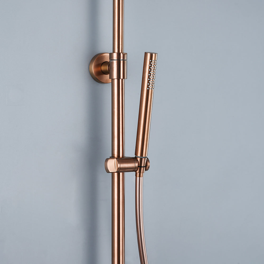 Douchette colonne de douche thermostatique cuivre brossé - Bellegno