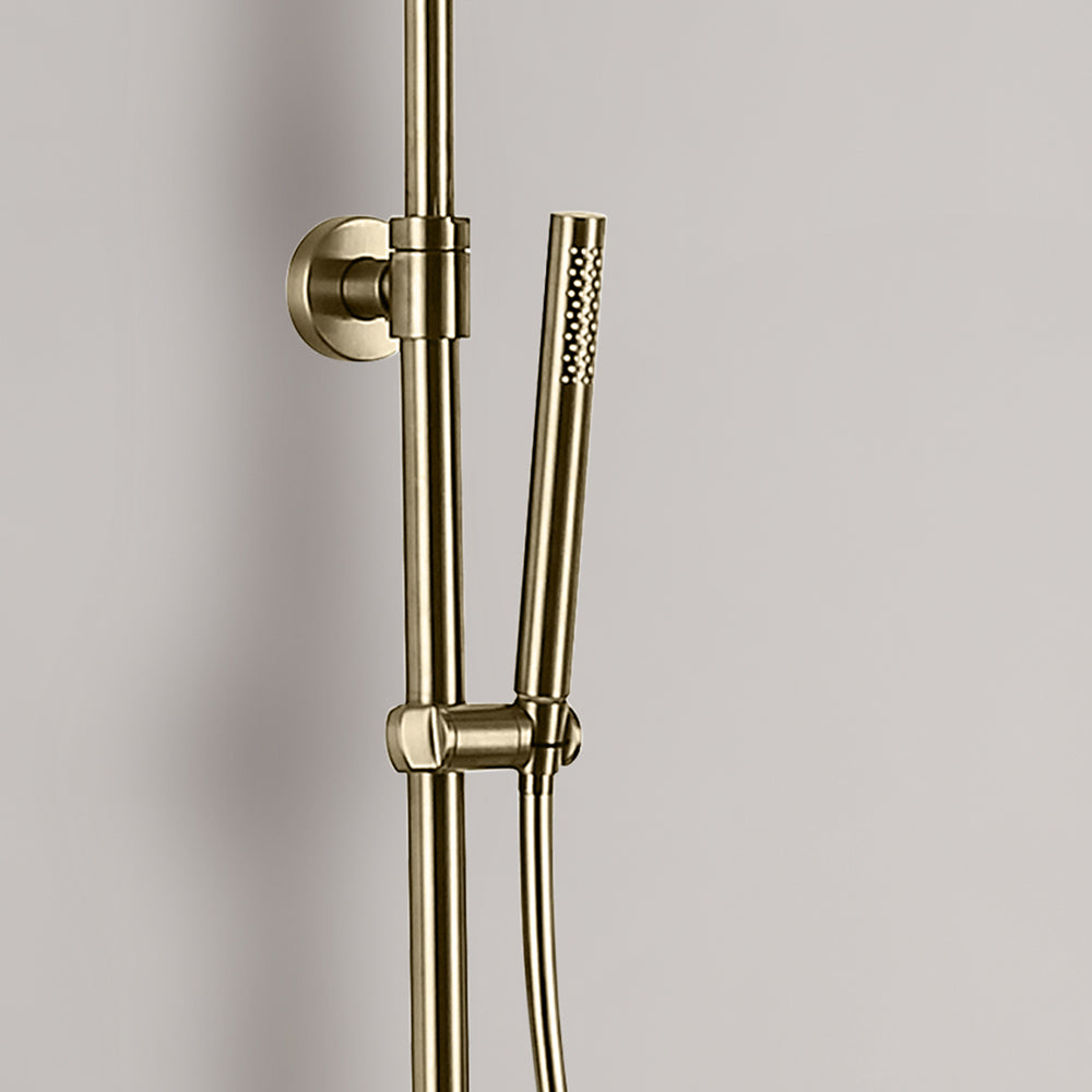 Douchette colonne de douche thermostatique or brossé - Bellegno