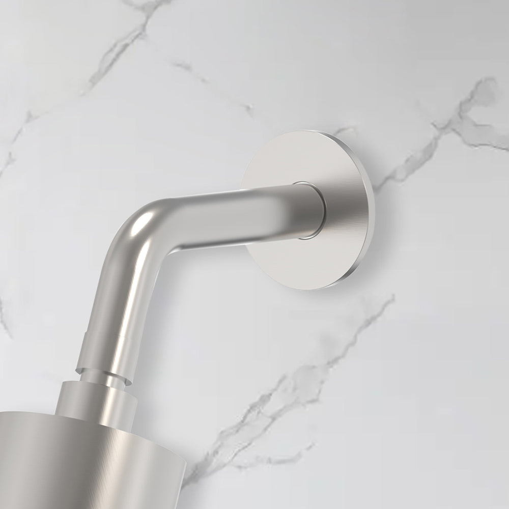 Zoom pommeau de douche mural acier brossé - Bellegno