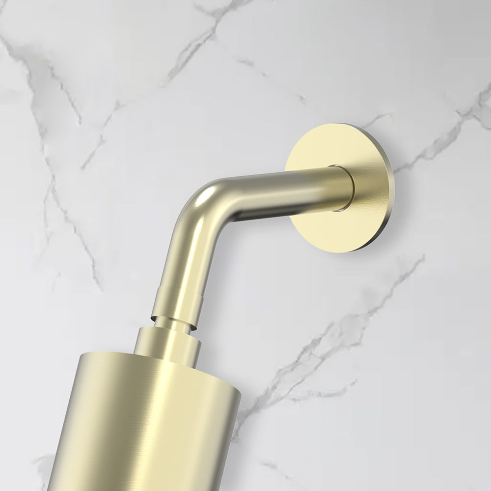 Zoom pommeau de douche mural encastrable or brossé - Bellegno