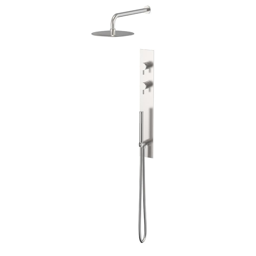 Colonne de douche encastrable acier brossé - Bellegno