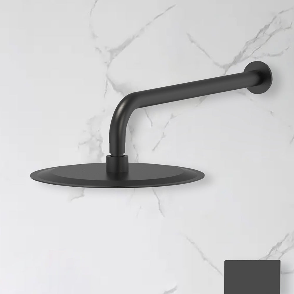 Pommeau de douche mural encastrable noir mat - Bellegno