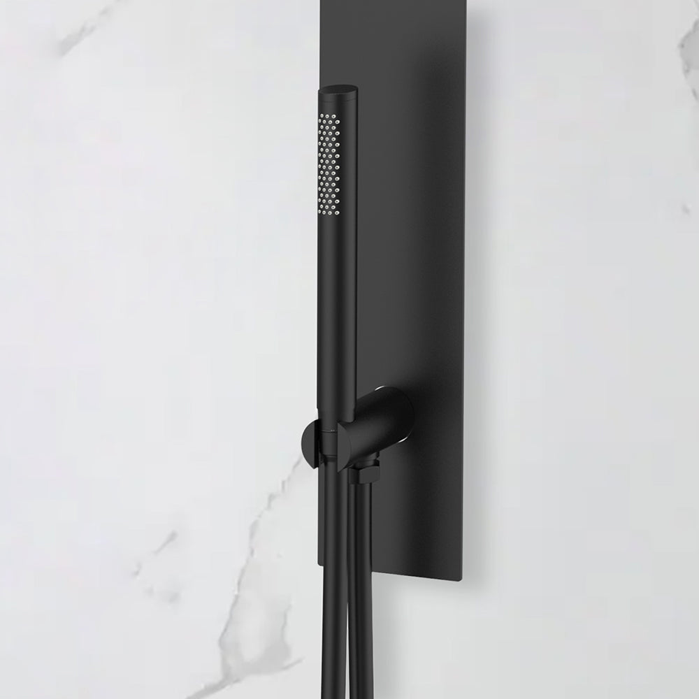 Douchette colonne de douche encastrable noir mat - Bellegno