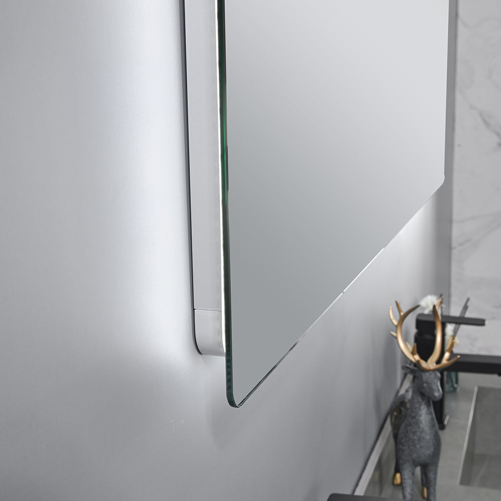Meuble salle de bain double vasque grise EMMA 120 cm + miroir