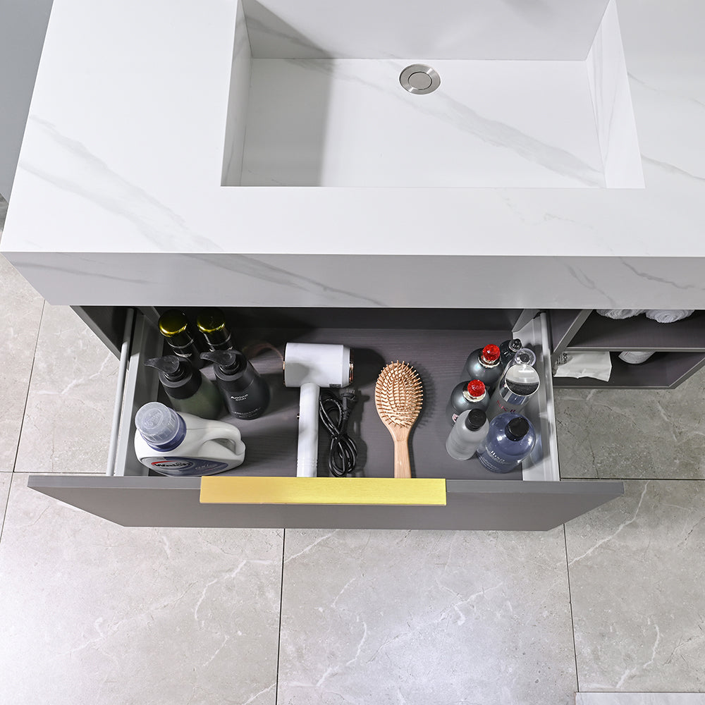 MICHELLE white sink bathroom furniture 100 cm + mirror