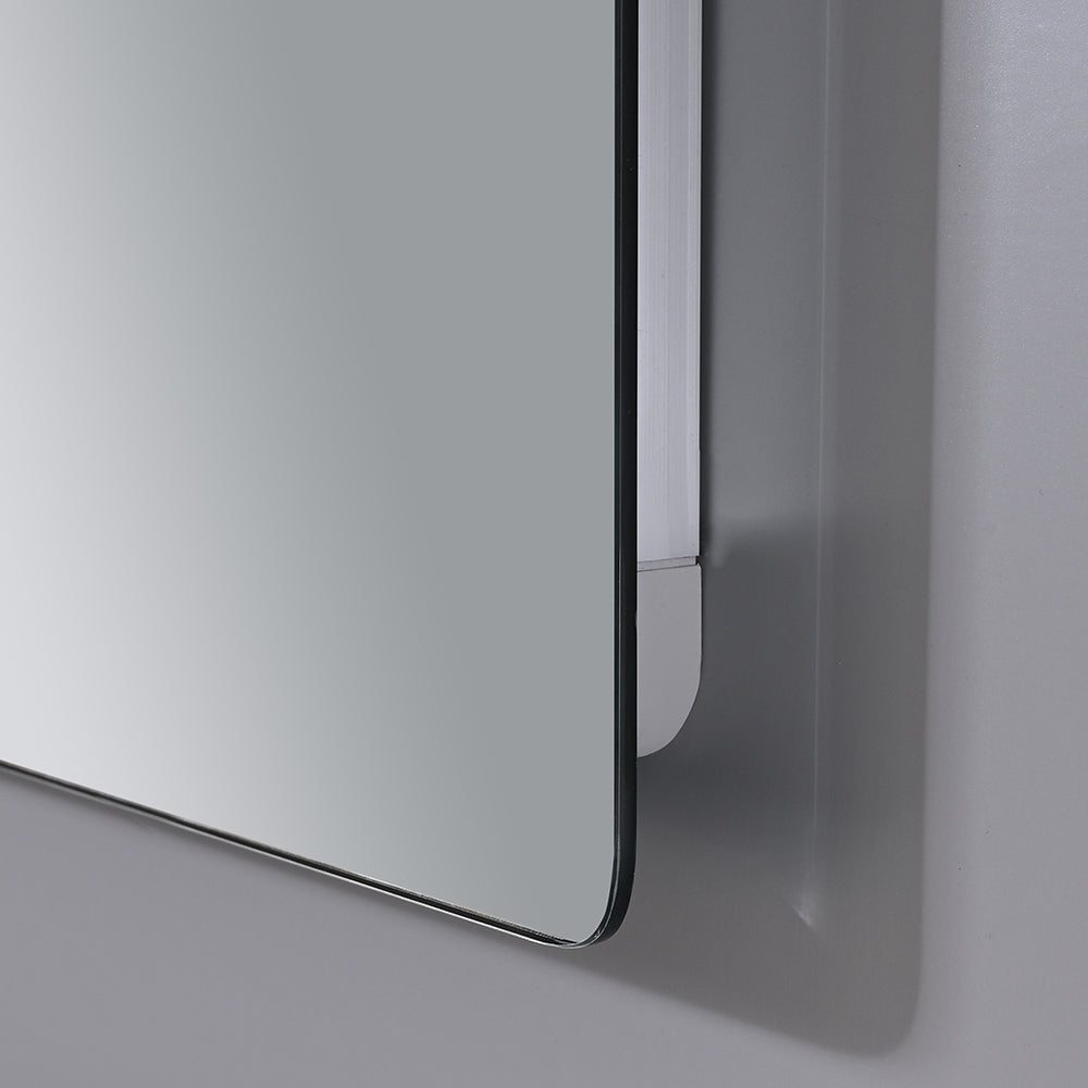 Meuble salle de bain simple vasque grise VICTORIA 100 cm + miroir