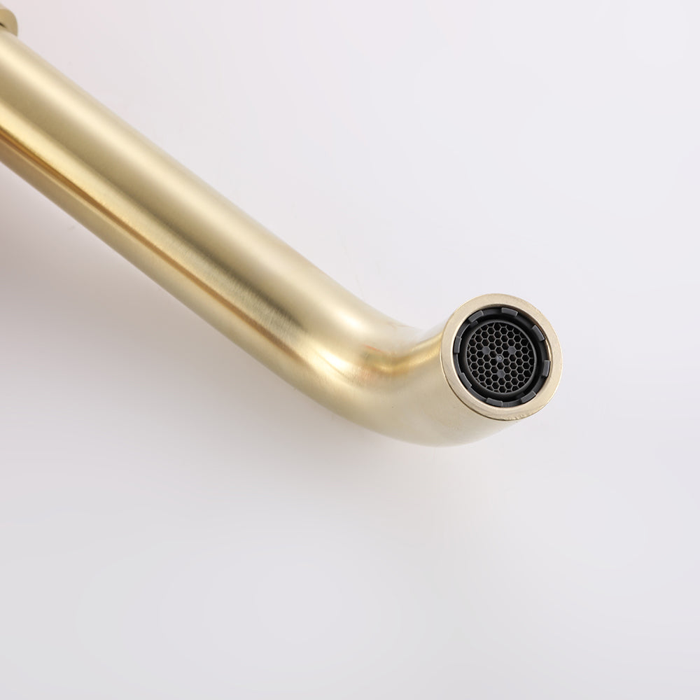 MURO brushed gold concealed basin mixer tap