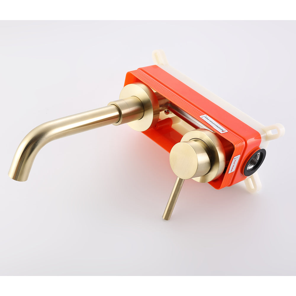MURO brushed gold concealed basin mixer tap