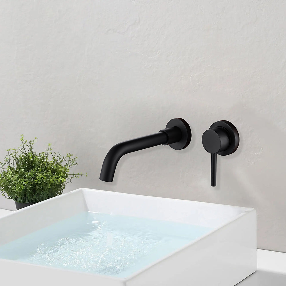 Robinet mitigeur mural encastré noir mat - Bellegno