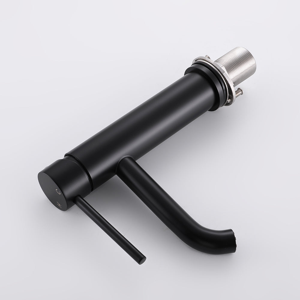 PICCOLA matt black thermostatic basin mixer tap
