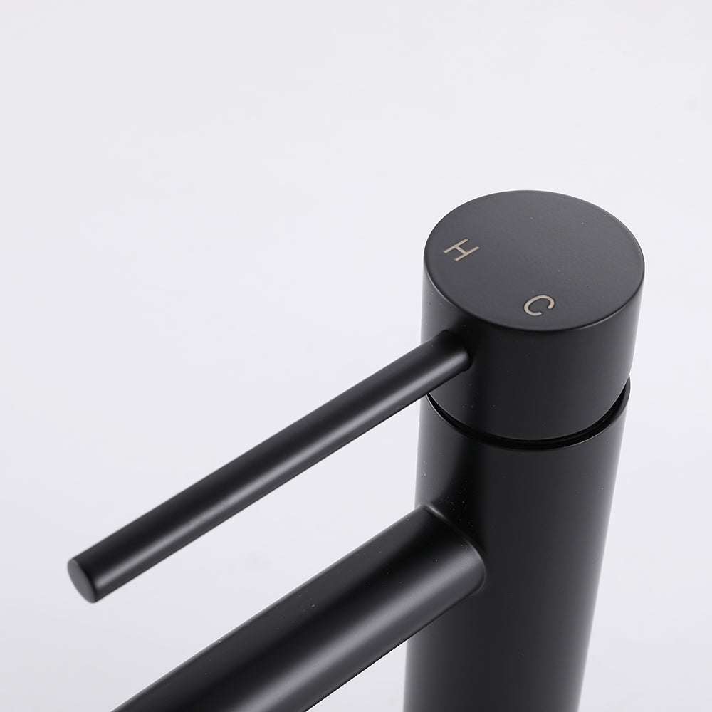 PICCOLA matt black thermostatic basin mixer tap
