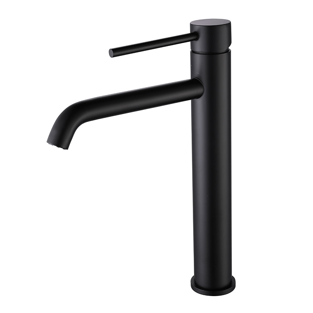 Robinet mitigeur lavabo thermostatique H28 cm noir mat - Bellegno