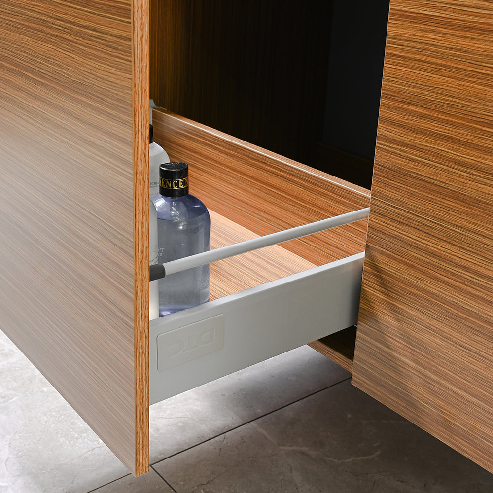 VALENTINA 120 cm suspended bathroom cabinet + integrated double basin (grey/white) + touch-sensitive LED mirror